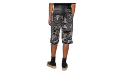 Hell Camo Denim Shorts "Black" TC25PT2202