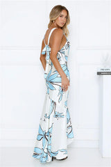 Beauty Untold Satin Maxi Dress Blue