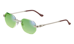 Hustler Rimless Drill Mount 24KT "White Gold / Neon Green Flash Purple" DMHU2 0051 44D3