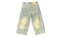 Long Denim Shorts "Light Blue Dirt Fade Out" 261 MST055 FADEBLU