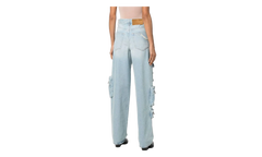 Bleach Multi-Pocket Cargo Jeans WMNS "Light Blue" OWYB012F22DEN0014000