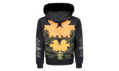 Faux Fur-Trimmed Embroidered Zip-Up "Black" BI0204900