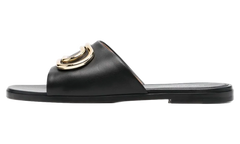 Gold Paperclip Nappa Slider WMNS "Black Gold" OWIC015S23LEA0031076