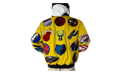 NBA Collage Wool & Leather Jacket "Yellow" NBA 101 YEL