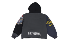 Upside Down Zip Hoodie "Black" PI00004