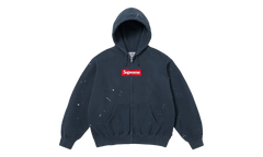 MM6 Maison Margiela Box Logo Zip Up Sweatshirt "SS26 - Navy" SU27170