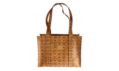 Large Aren Tote in Visetos "Cognac" MWTFATA02CO001