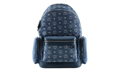 Medium Stark Backpack in Fabric "Denim Blue" MMKFAVE04HD001