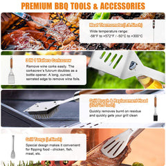38-Piece Premium BBQ Grill Tool Set with Aluminum Storage Case 🔥