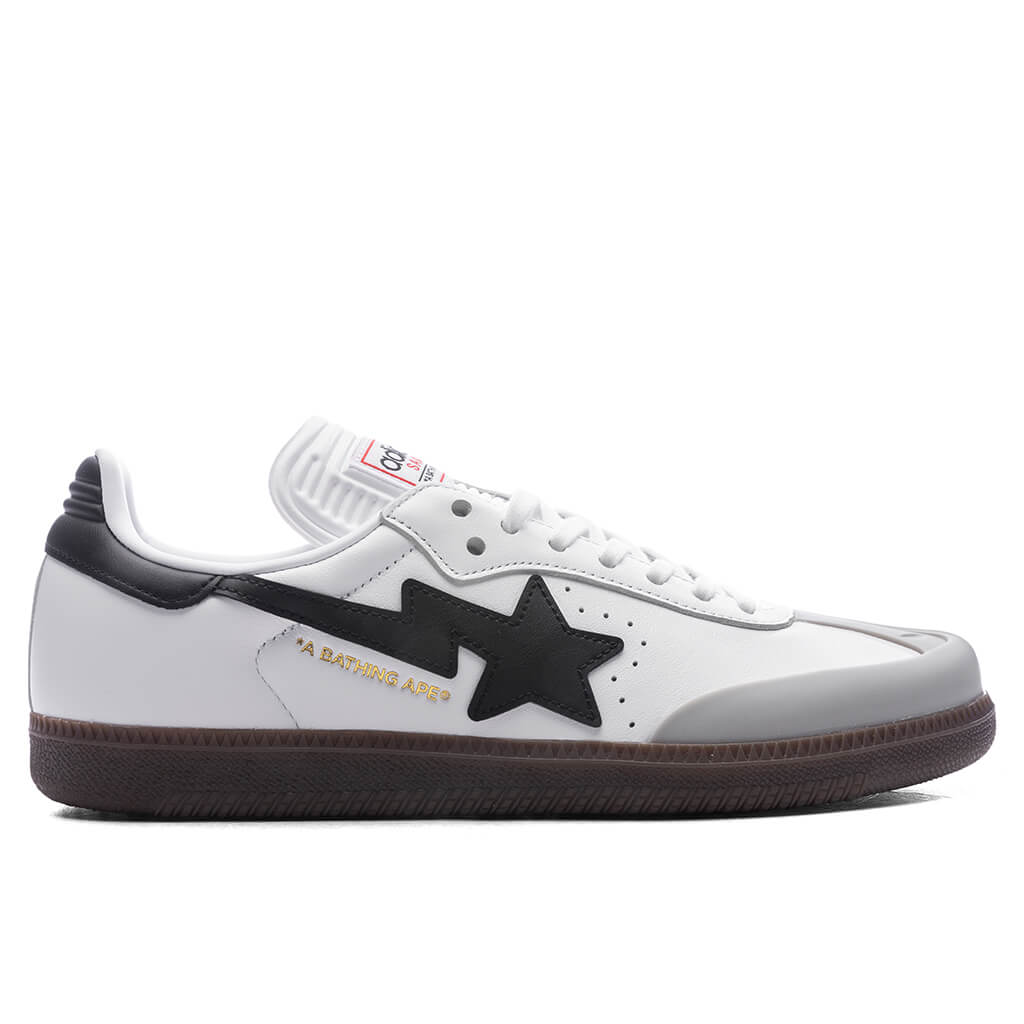 Adidas x BAPE Samba - Cloud White/Core Black/Gum