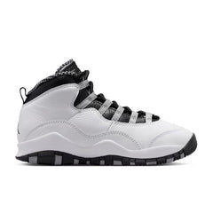Air Jordan 10 Retro 'Steel' (GS) - White/Black/Light Steel Grey/Dark Powder Blue