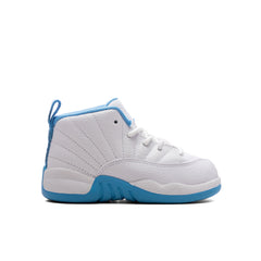 Air Jordan 12 Retro 'Melo' (TD) - White/University Blue/Metallic Silver