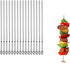 Premium Stainless Steel BBQ Skewers – 60 Pack Reusable Kabob Sticks