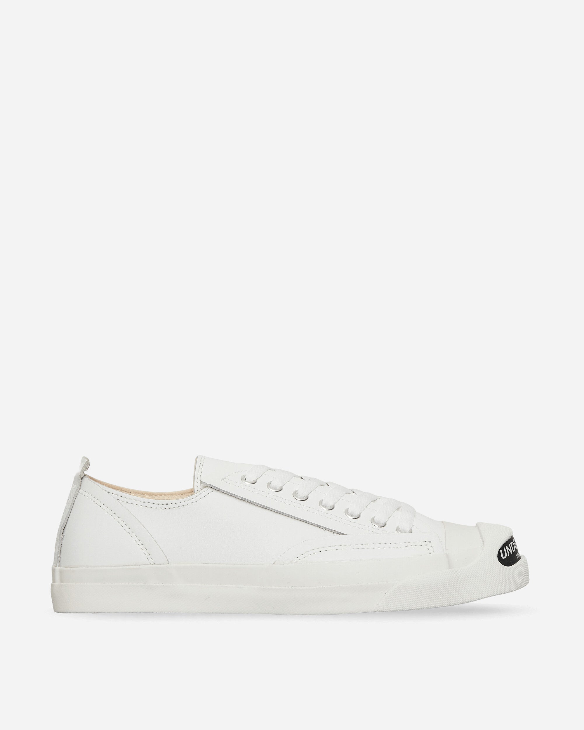 Men's Toe Logo Leather Sneakers White