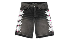 WEB STONE DENIM SHORTS "Black Wash" SP5der96