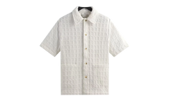 Honeycomb Dobby Boxy Collared Overshirt "White" KITH25