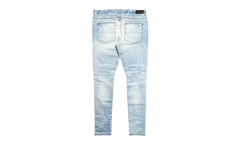 MX1 Grey Suede Patch Jeans "Clay Indigo" AMGSPJCI