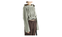 Felpa Cropped Hooded Top WMNS "Grey Melange" DS01F4218 FGM 178