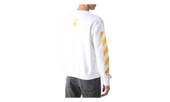 Caravaggio Print Slim Fit Sweatshirt "Saint Jerome Writing - White / Yellow" OMBA025F21FLE0090184
