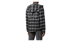 Arrow Hoodie Flannel Shirt "Black / White" OMGA125F21FAB0010501