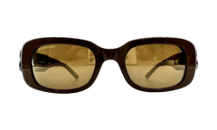 Acetate BB Hinge Oval Frame Sunglasses "Brown" BB0310SK 004