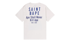 BAPE x Saint MXXXXXX Skull Tee "White" 1J23 109 902 WHITE