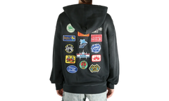 Station Patch Oversized Hoodie "BLACK" AMJYHD1119