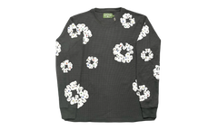 Rhinestone Cotton Wreath Thermal "Vintage Black" DT031