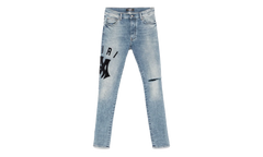 Suede Applique Logo Jeans "True Indigo Black" AMDNSY10970 766