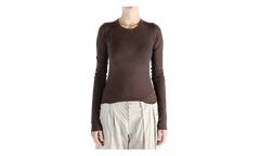 Cropped Rib Long Sleeve T-Shirt WMNS "Macassar" RP01F6209 RC 53