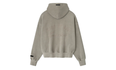 Embroidered Classic Full Zip Hoodie "Smoke Grey" 192HO254781F