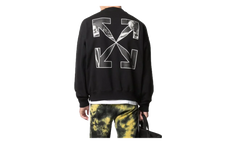 Carav Arrows Motif Sweatshirt "Black/White" OMBA054F21FLE0111001