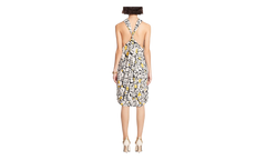 FLORAL KNEE-LENGTH TWISTED BACK DRESS "Black Multi" RW DR0018 5763 A23 10