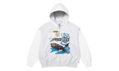 MM6 Maison Margiela Eagle Zip Up Hooded Sweatshirt "SS26 - grey" SU27172