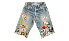 Gentlemen's Triple-Wide Long Denim Shorts "Indigo" BWA94