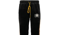 Crest-Embroided Velvet Track Pants "Black" PF23PA05083679