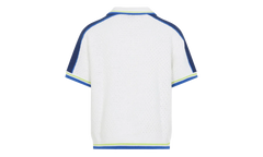 Tennis Cotton Crochet Shirt "White / Blue" MSS26KW131001