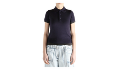 Polo Knit Shirt WMNS "Purple Brown" FN WN KNIT000967 PURPLE BROWN