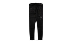 Staggered Leather Patch Jeans "Waxed Black" AWNSY1084 001