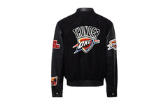 Oklahoma City Thunder Wool & Leather Varsity Jacket "Black" NBA OKL THU 105