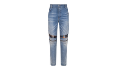 MX2 PLAID Straight-Fit Jeans "Clay Indigo / Orange" MDS194 481