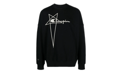 Rick Owens x Champion Pentagram Logo Crewneck "Black" CM02C9225 CHFE09
