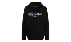 London Sprayed Hoodie "Black / Purple" PMBB003C99FLE0021037