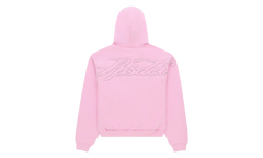 Rhinestone Script Zip Hoodie "Light Pink" SP5der349