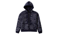 Scripture Zip Up Hoodie "Navy Blue" T80KIAW8