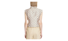 PATTERNED SLEEVELESS CROPPED TOP "CREAM" RW TO0305 5683 E23 002