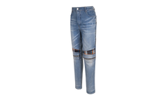 MX2 PLAID Straight-Fit Jeans "Clay Indigo / Orange" MDS194 481