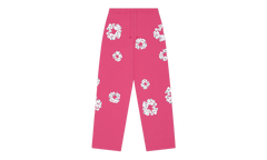 Rhinestone Cotton Wreath Sweatpants "Pink" DT515