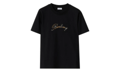 Check Cursive Logo Cotton T-Shirt WMNS "Black" 8120772