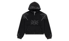 Rhinestone We Zip Hoodie "Black" SP5der397